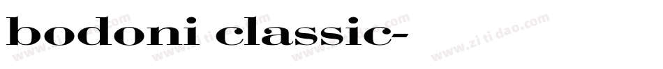 bodoni classic字体转换